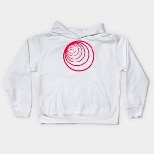 Red Circles geometric Kids Hoodie